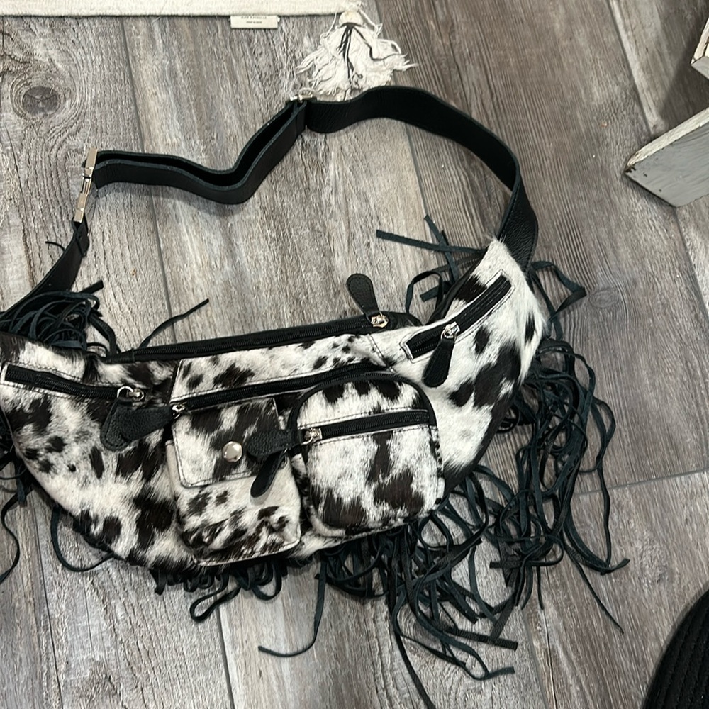Cowhide bumbag